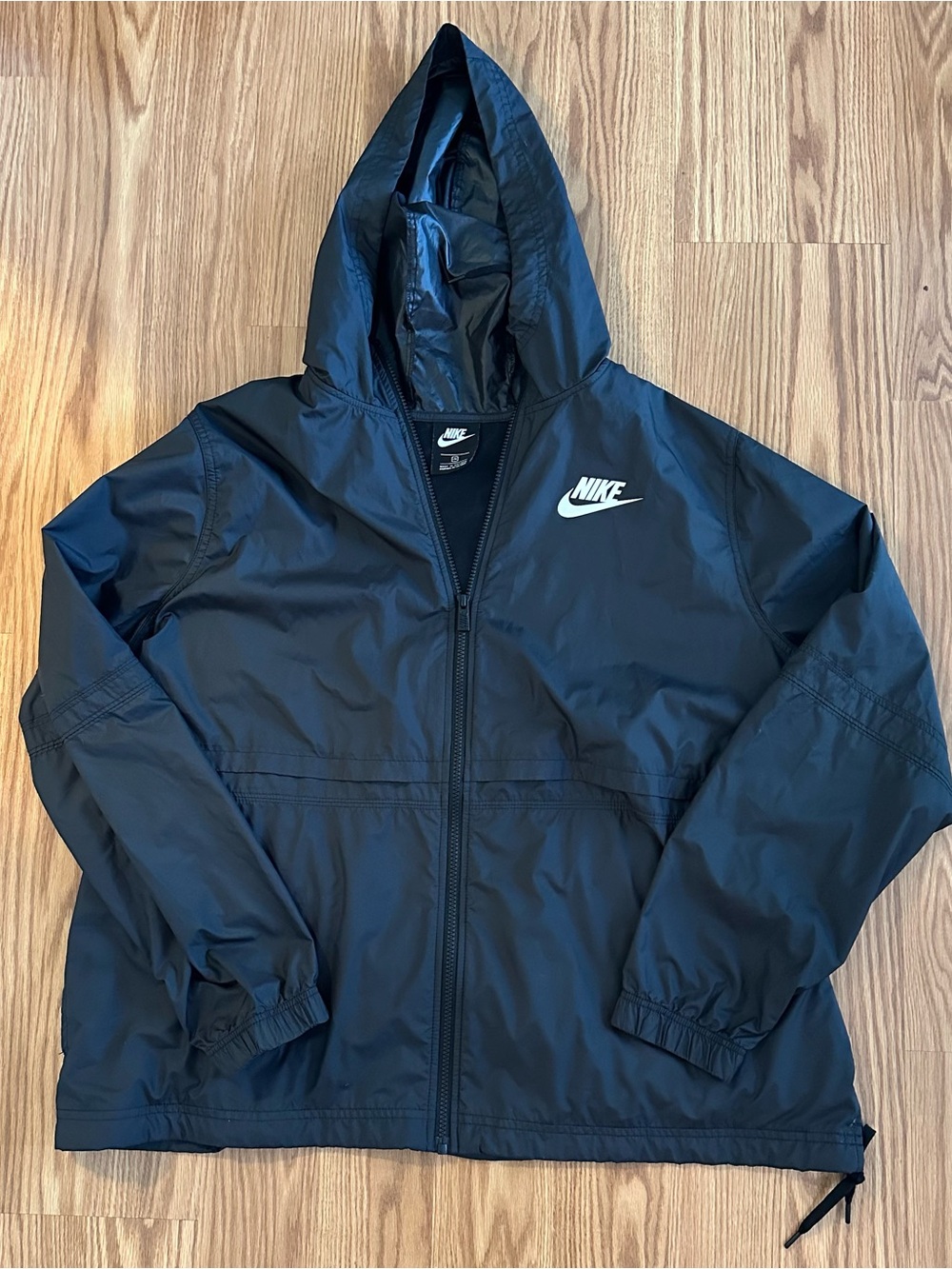 Nike Black Hooded Windbreaker Jacket in size XXL